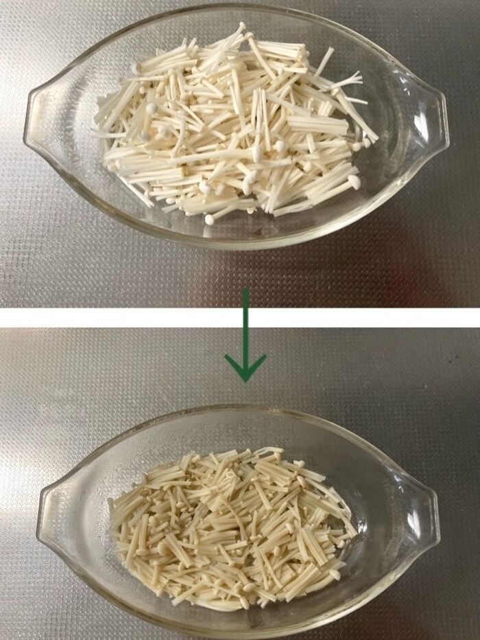 ②えのきをレンジでチンする