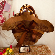 夏が来るのが楽しみ!夏帽子でカゴバック