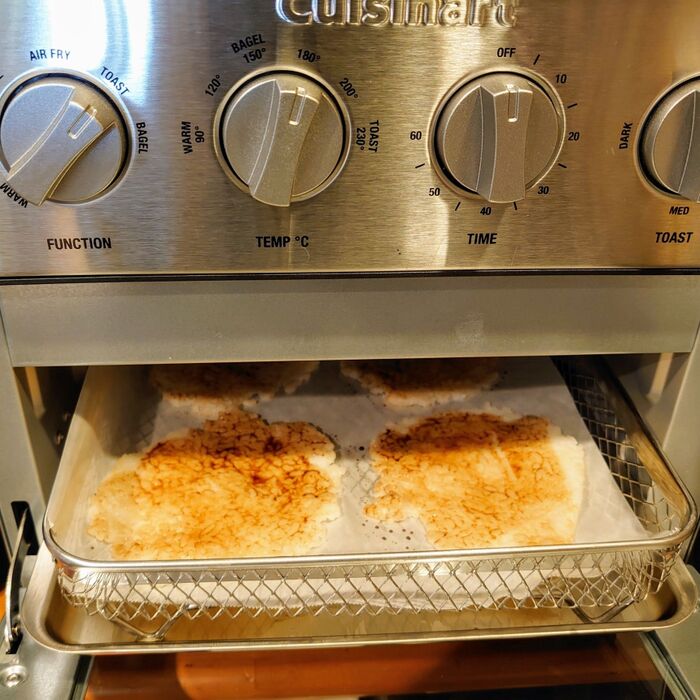 オーブンで7〜8分焼きます