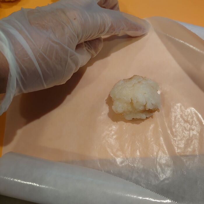 クッキングシートの上に置き