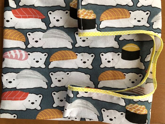 持ち手の部分を縫います