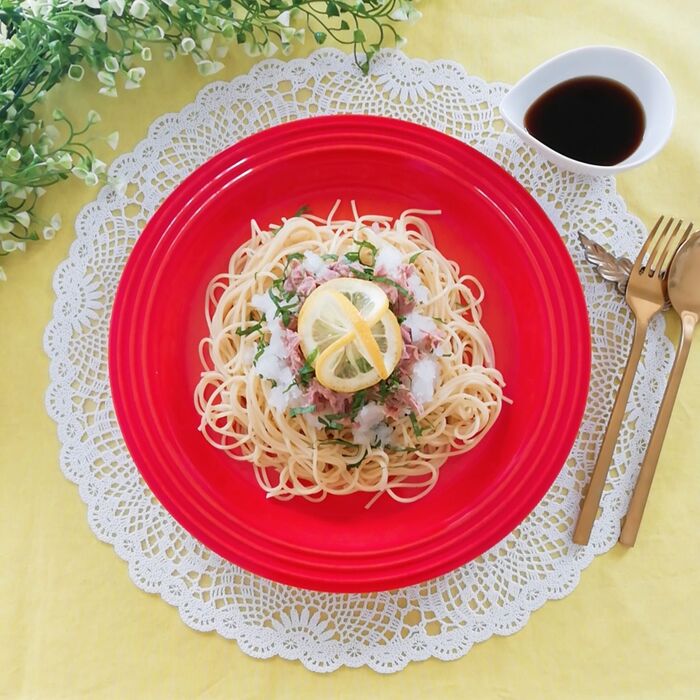 極・さっぱり~大根おろしとツナのレモンパスタ~