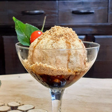 食物繊維豊富おからパウダー入り、サクサクアップルクランブル!