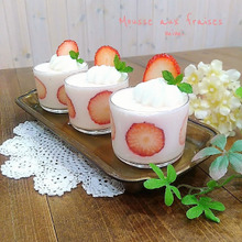 可愛い~♡苺のヨーグルトムースで水玉スイーツ♡