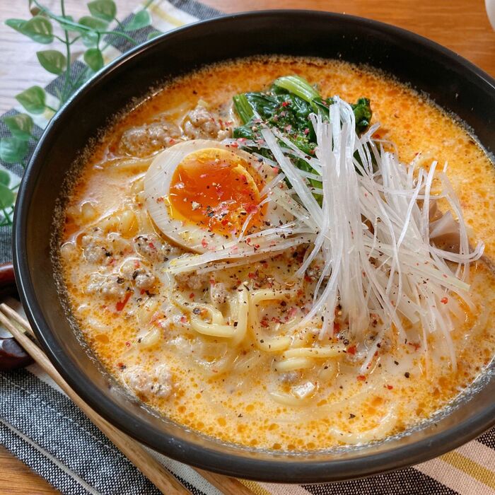 練りごま不要!10分で完成♡担々麺