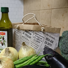 材料は100均★すぐできる☆簡単☆ストックバッグで手提げバッグ