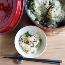 思わず作りたくなるほど簡単★ストウブde山菜おこわ