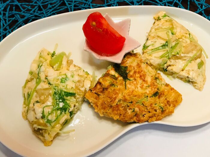 お野菜大好き♪水菜の大量消費です!フライパンで擬製豆腐