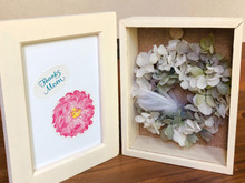 母の日にもまだ間に合う!100均で簡単☆アジサイリースのフォトフレーム