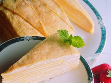 卵焼きフライパンでミルクレープ☆カスタード生クリーム