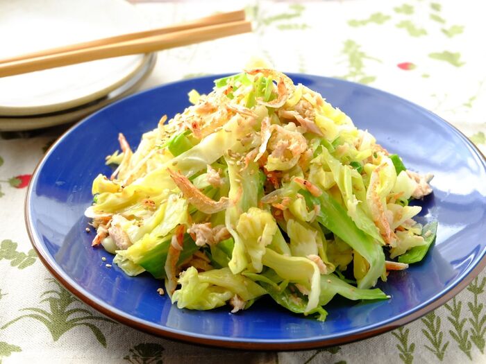 【くらし薬膳】レンチン時短レシピ♪胃腸も元気に☆キャベツとツナのおかず~春の薬膳