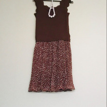 お気に入りのスカートを夏物のワンピースにリメイク(^O^)