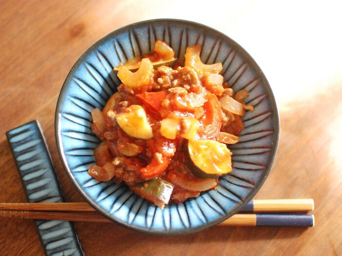 ☆ゴロっと野菜のミートソース炒め☆
