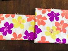 ファブリックパネルアート風 裏側も飾れるようにしました。