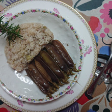 ツタンカーメン 豆ごはん、淡いpurple