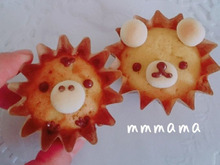 簡単!コリラックマとキイロイトリ風のプチカップケーキ