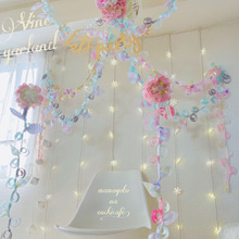 プチプチ梱包材で・・・クルリンつる草ガーランド♪(紫陽花咲く頃Ver.)