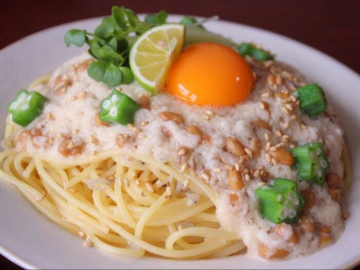 パッパッと簡単ねばねばパスタ♡