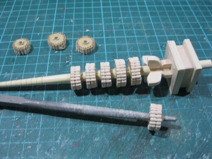 先端相輪部分の製作