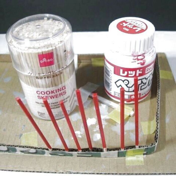 角型爪楊枝塗装