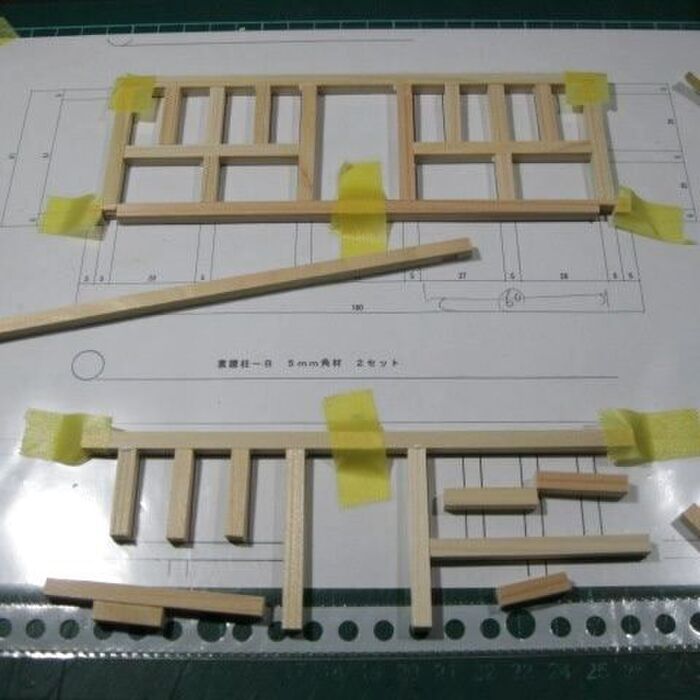 裳腰用枠材の加工~組立