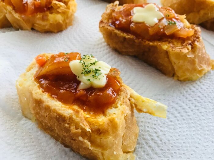 ピザ風フレンチトースト♪甘い系も食べられるようにしましたよ(^O^)