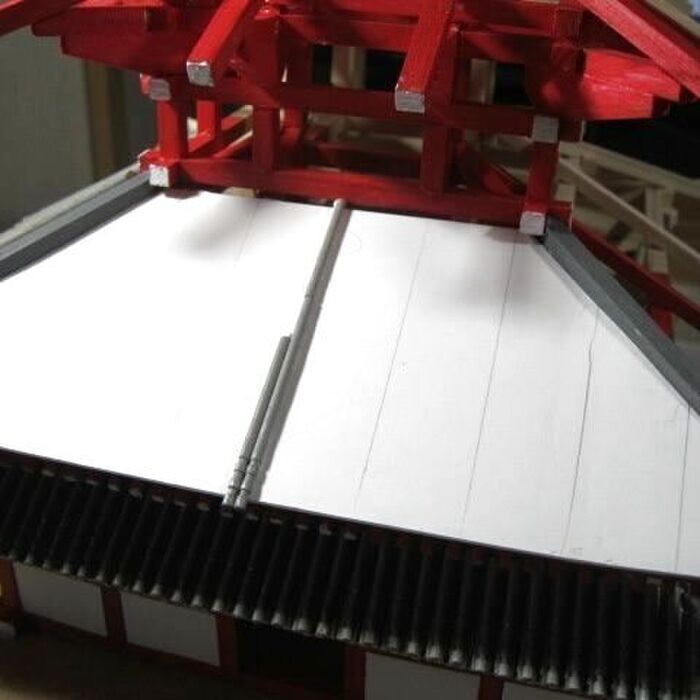 本体に貼り付け及び爪楊枝の貼り付け