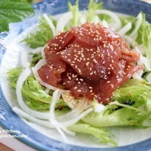 煮詰めたみりんがポイント!マグロのみりんドレッシング和え