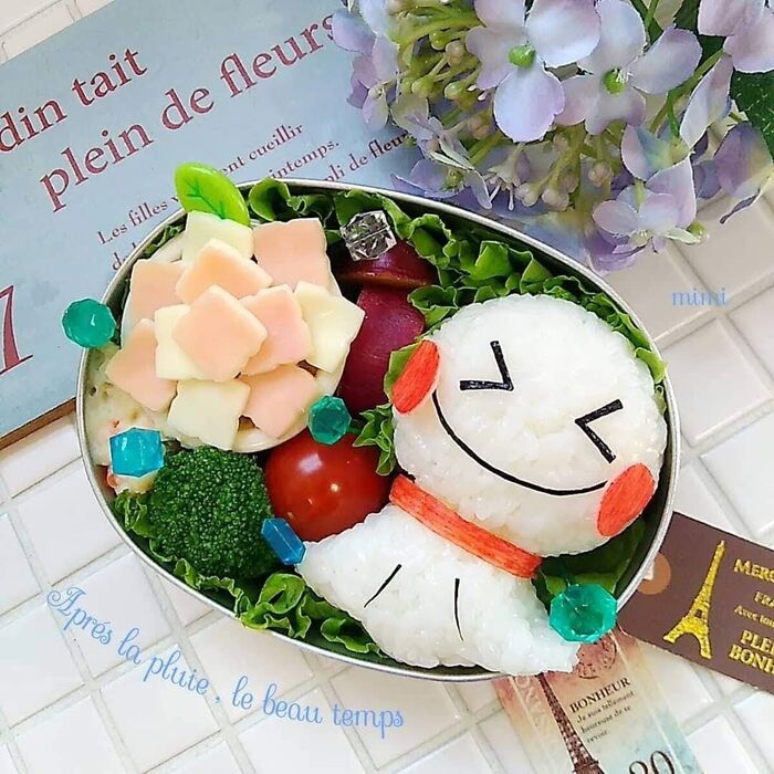 雨の日もいいね♬ニッコリ♪てるてる坊主で梅雨弁当