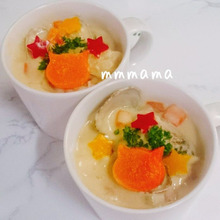 【アーヤと魔女】黒猫トーマスの豆乳クラムチャウダー