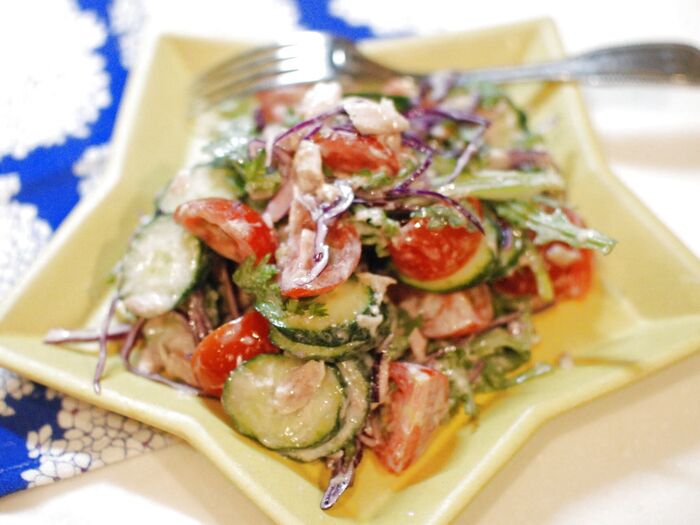 ☆もりもり野菜とツナのヨーグルトサラダ☆