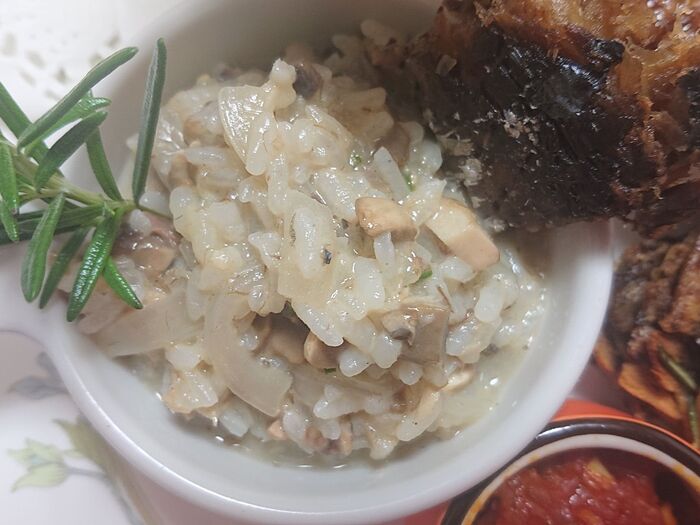 鯖のチーズリゾット