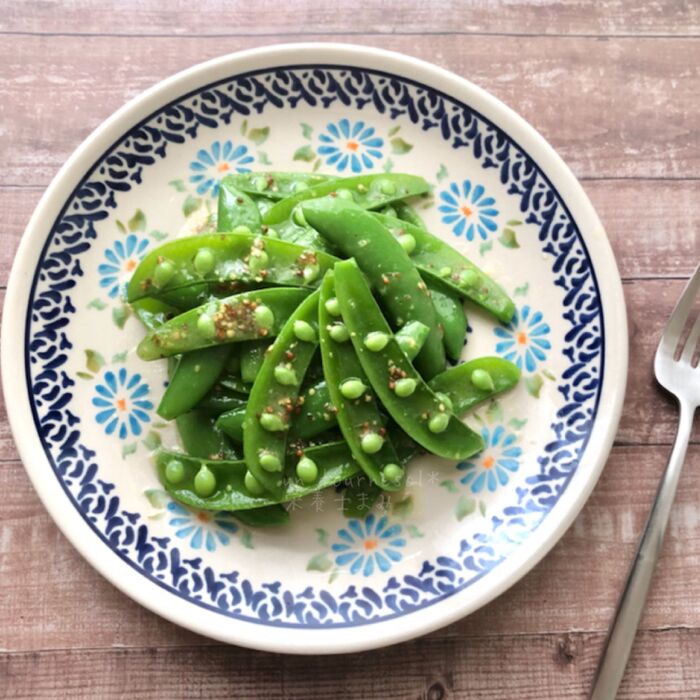 【茹でて混ぜるだけ☆5分で完成‼︎】食欲増進☆スナップ豆のハニーマスタードマリネ #副菜 #簡単