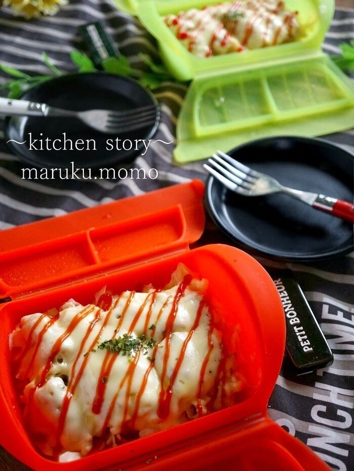 【レンジ調理】チーズとろける♪エノキの豚肉巻き&隠れたキャベツも美味しい