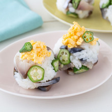 子どもと作れる♪しめさばとオクラの手まり寿司☆七夕にも