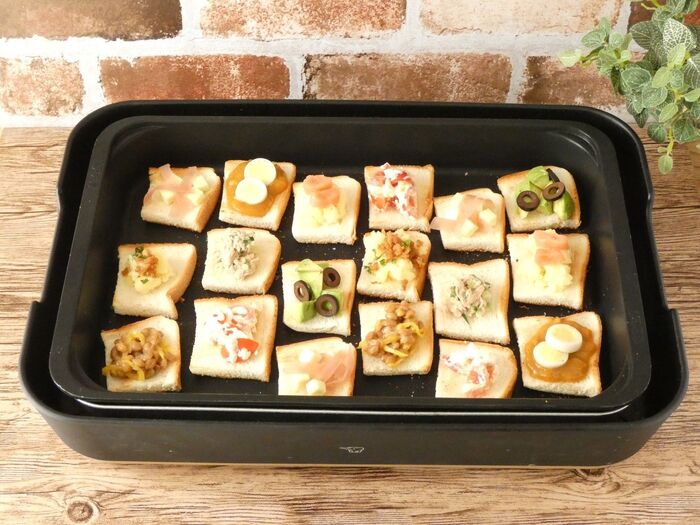トーストが一度に沢山作れる~ホットプレートでカリカリパンパーティ