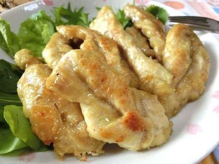 しっとりやわらか♪ 手綱で鶏むね肉のカレー焼き