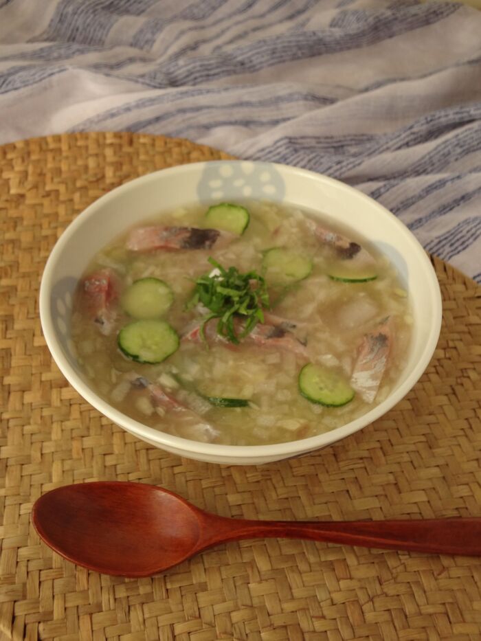 冷たくてさっぱり★アジときゅうりの冷や汁