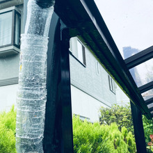 カーポートの雨樋の応急処置に!塗装を施すなどしたら立派になりますよ(^O^)