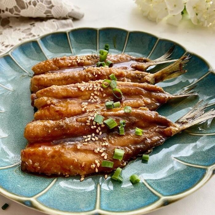 白いご飯にあう〜鰯の蒲焼き風