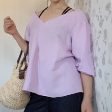 UNIQLOハイライズデニム×パフスリーブ ブラウス !テクニックいらずの『痩せ見え』ファッション