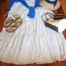 縦ボーダー♪ハイウエスト♪目線を散らして♪着やせ♡