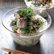 10分de切って混ぜるだけ☆丸ごとサバ缶の即席漬けの酢豆乳サッパリ麺