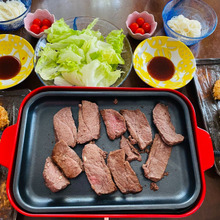 香ばしい焼きおにぎりと焼肉(^O^)たまりませんよ