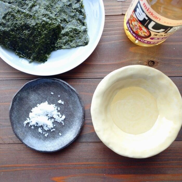 ①おにぎり🍙は塩とお酢で!!