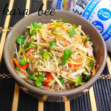 しっかり味でウマっ♪白滝とごぼうのきんぴらツナマヨサラダ