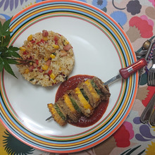 💕💖💓💞ズッキーちゃん、串カツになる…・アリサソースと・・・・ズッピー 💕💖💓💞