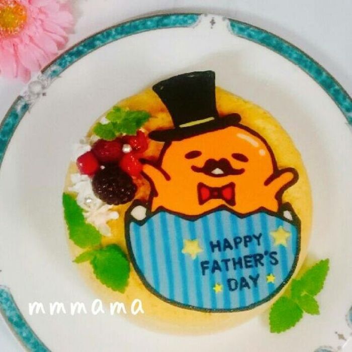 父の日☆サンリオ☆ぐでたまの米粉スフレチーズケーキ