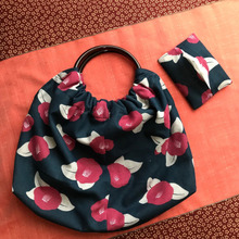 100均手ぬぐいで、和モダンバッグ&ティッシュカバー (^○^)浴衣にもぴったり!