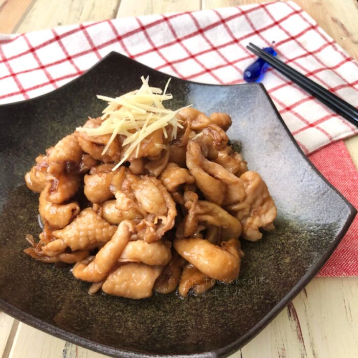 【お酒が進む!作り置き】さっぱりとクセになる☆鶏皮の梅しょうが焼き #おつまみ #もったいない!